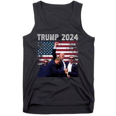 Trump 2024 Us Flag Donald Trump Election Rally Shooting 2024 Tank Top