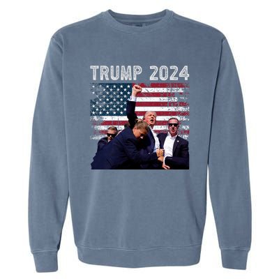 Trump 2024 Us Flag Donald Trump Election Rally Shooting 2024 Garment-Dyed Sweatshirt