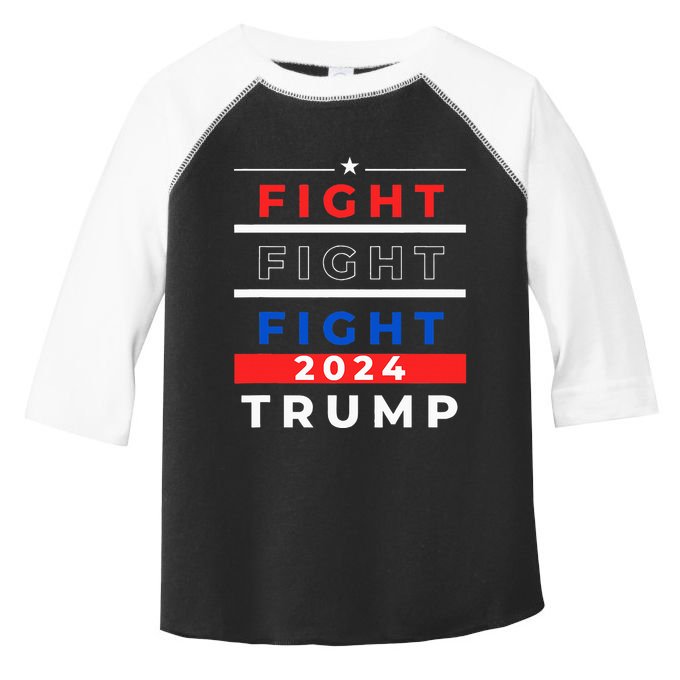 Trump 2024 Us President Will Not Stop Fight For America Toddler Fine Jersey T-Shirt