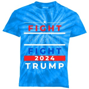 Trump 2024 Us President Will Not Stop Fight For America Kids Tie-Dye T-Shirt