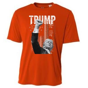 Trump 2024 Us Flag Donald Trump Election Rally Shooting 2024 Cooling Performance Crew T-Shirt