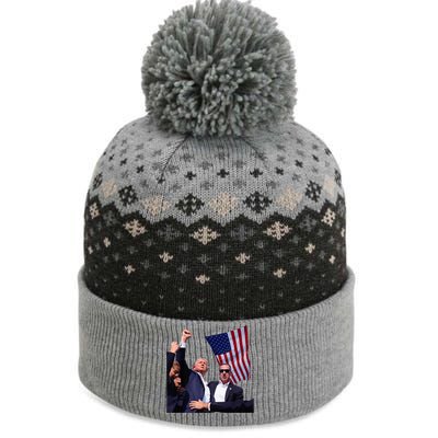 Trump 2024 Us Flag Donald Trump Election Rally Shooting 2024 The Baniff Cuffed Pom Beanie