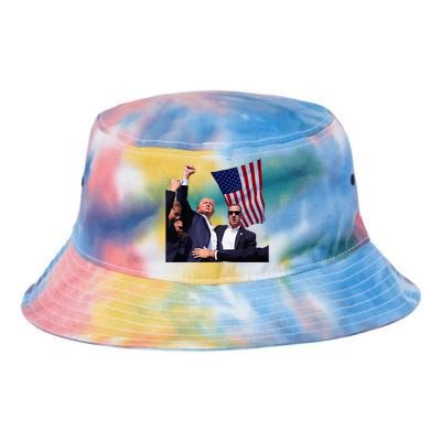 Trump 2024 Us Flag Donald Trump Election Rally Shooting 2024 Tie Dye Newport Bucket Hat