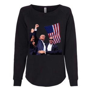 Trump 2024 Us Flag Donald Trump Election Rally Shooting 2024 Womens California Wash Sweatshirt