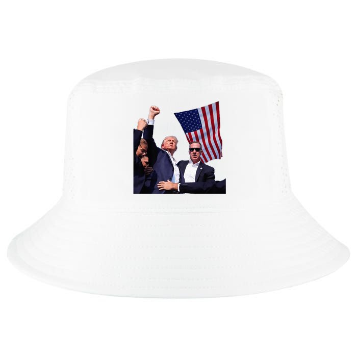 Trump 2024 Us Flag Donald Trump Election Rally Shooting 2024 Cool Comfort Performance Bucket Hat