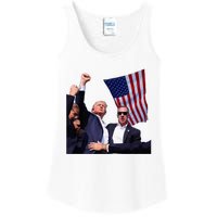 Trump 2024 Us Flag Donald Trump Election Rally Shooting 2024 Ladies Essential Tank