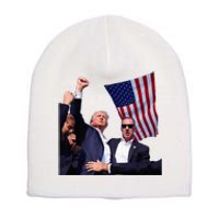 Trump 2024 Us Flag Donald Trump Election Rally Shooting 2024 Short Acrylic Beanie