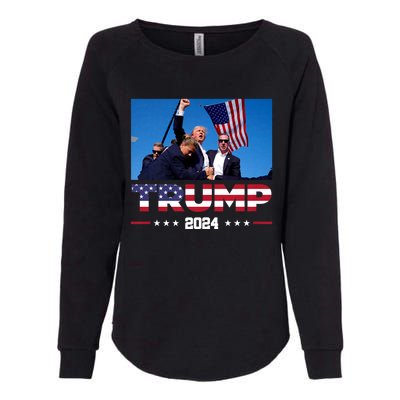 Trump 2024 Us Flag Donald Trump Election Rally Shooting 2024 Womens California Wash Sweatshirt