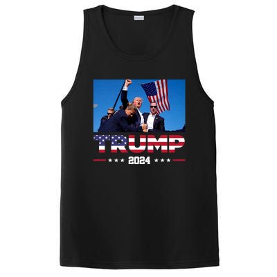 Trump 2024 Us Flag Donald Trump Election Rally Shooting 2024 PosiCharge Competitor Tank