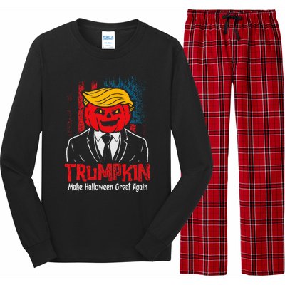 Trumpkin 2024 Usa Make Halloween Great Again Long Sleeve Pajama Set