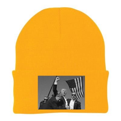 Trump 2024 Us Flag Donald Trump Election Rally Shooting Donald Trump Fist Pump Knit Cap Winter Beanie