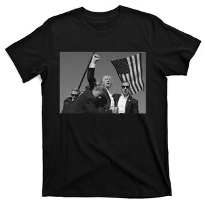 Trump 2024 Us Flag Donald Trump Election Rally Shooting Donald Trump Fist Pump T-Shirt