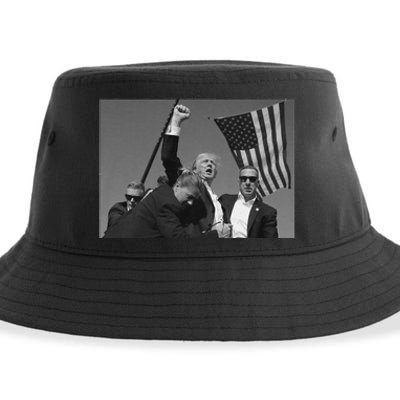 Trump 2024 Us Flag Donald Trump Election Rally Shooting Donald Trump Fist Pump Sustainable Bucket Hat