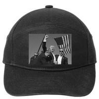 Trump 2024 Us Flag Donald Trump Election Rally Shooting Donald Trump Fist Pump 7-Panel Snapback Hat