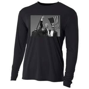 Trump 2024 Us Flag Donald Trump Election Rally Shooting Donald Trump Fist Pump Cooling Performance Long Sleeve Crew