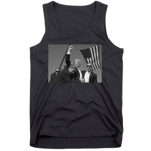 Trump 2024 Us Flag Donald Trump Election Rally Shooting Donald Trump Fist Pump Tank Top