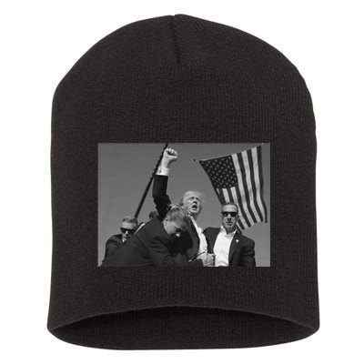 Trump 2024 Us Flag Donald Trump Election Rally Shooting Donald Trump Fist Pump Short Acrylic Beanie