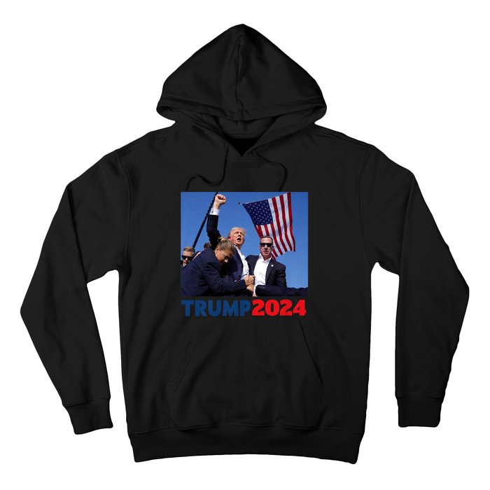 Trump 2024 Us Flag Donald Trump Election Rally Shooting 2024 Hoodie