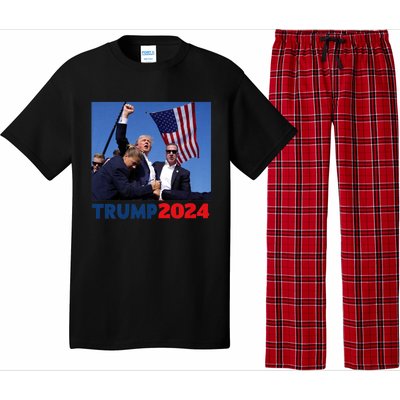 Trump 2024 Us Flag Donald Trump Election Rally Shooting 2024 Pajama Set