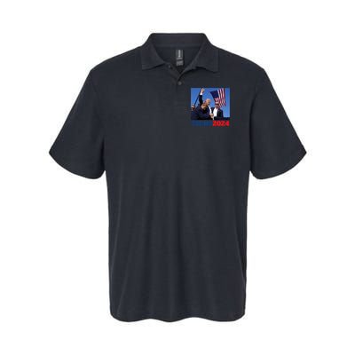 Trump 2024 Us Flag Donald Trump Election Rally Shooting 2024 Softstyle Adult Sport Polo