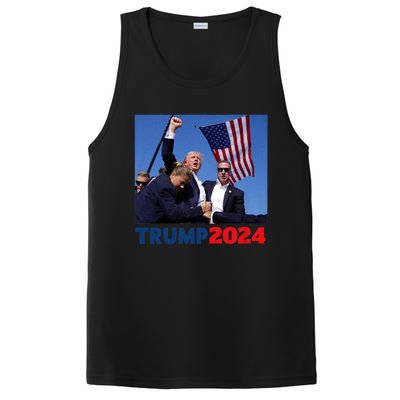 Trump 2024 Us Flag Donald Trump Election Rally Shooting 2024 PosiCharge Competitor Tank