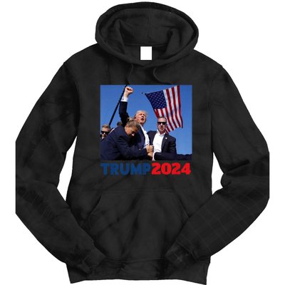 Trump 2024 Us Flag Donald Trump Election Rally Shooting 2024 Tie Dye Hoodie