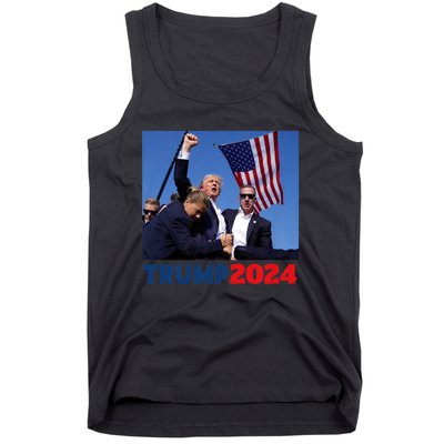 Trump 2024 Us Flag Donald Trump Election Rally Shooting 2024 Tank Top