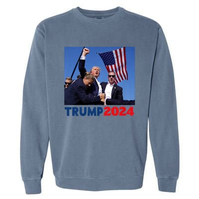 Trump 2024 Us Flag Donald Trump Election Rally Shooting 2024 Garment-Dyed Sweatshirt