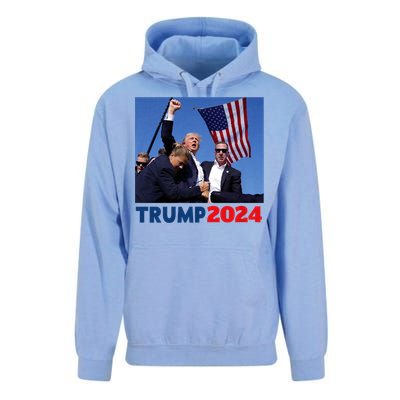 Trump 2024 Us Flag Donald Trump Election Rally Shooting 2024 Unisex Surf Hoodie