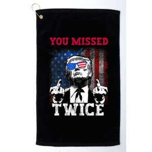 Trump 2024 Usa Flag You Missed Twice Platinum Collection Golf Towel