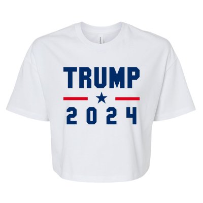 Trump 2024 ULTRA MAGA The Great MAGA King Bella+Canvas Jersey Crop Tee