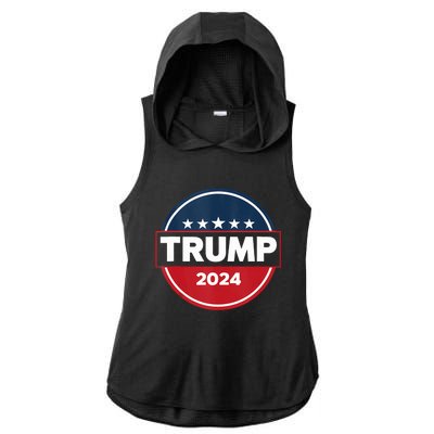 Trump 2024 Usa Election Ladies PosiCharge Tri-Blend Wicking Draft Hoodie Tank