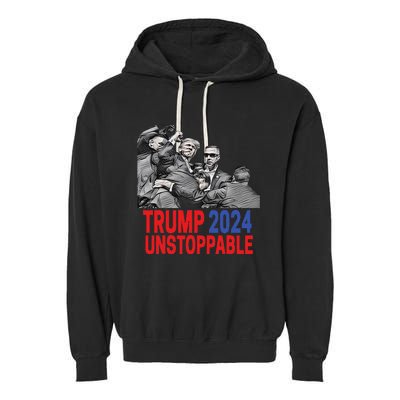 Trump 2024 Usa Pennsylvania Voters Design Garment-Dyed Fleece Hoodie