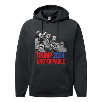 Trump 2024 Usa Pennsylvania Voters Design Performance Fleece Hoodie