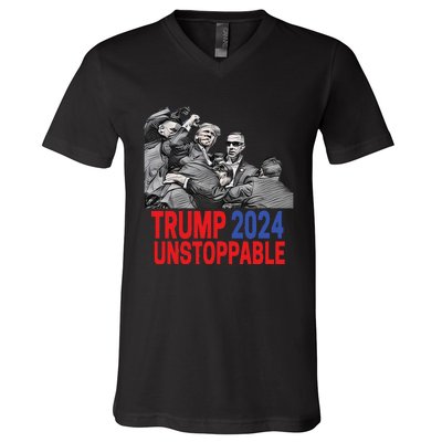 Trump 2024 Usa Pennsylvania Voters Design V-Neck T-Shirt