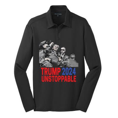 Trump 2024 Usa Pennsylvania Voters Design Silk Touch Performance Long Sleeve Polo