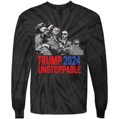 Trump 2024 Usa Pennsylvania Voters Design Tie-Dye Long Sleeve Shirt