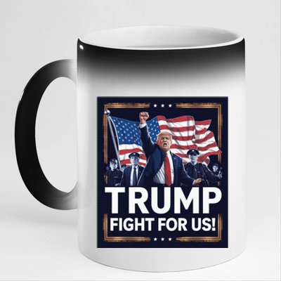 Trump 2024 Us Fight Donald Trump Election Rally Shooting 2024 11oz Black Color Changing Mug