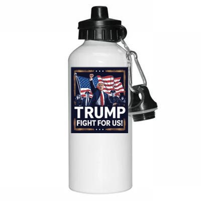 Trump 2024 Us Fight Donald Trump Election Rally Shooting 2024 Aluminum Water Bottle