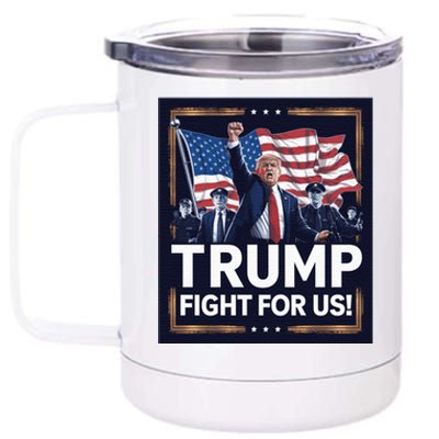 Trump 2024 Us Fight Donald Trump Election Rally Shooting 2024 12 oz Stainless Steel Tumbler Cup