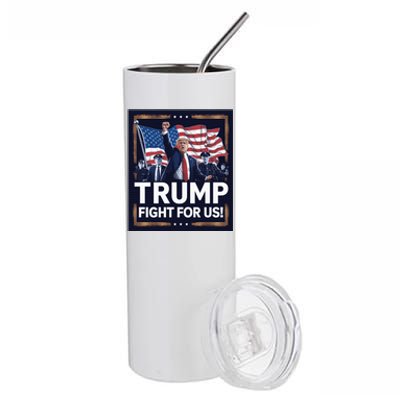 Trump 2024 Us Fight Donald Trump Election Rally Shooting 2024 Stainless Steel Tumbler