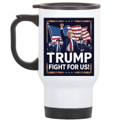 Trump 2024 Us Fight Donald Trump Election Rally Shooting 2024 Stainless Steel Travel Mug