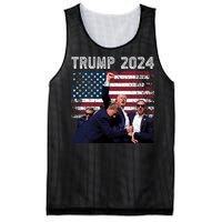 Trump 2024 Us Flag Donald Trump Election Rally Shooting 2024 Mesh Reversible Basketball Jersey Tank