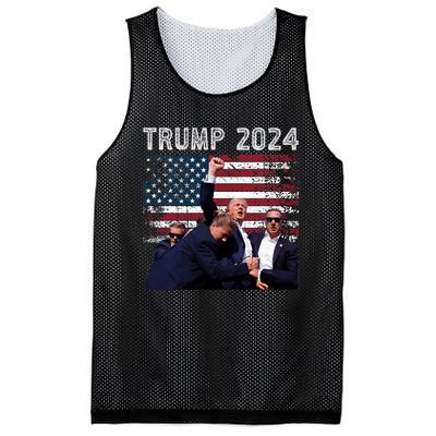 Trump 2024 Us Flag Donald Trump Election Rally Shooting 2024 Mesh Reversible Basketball Jersey Tank