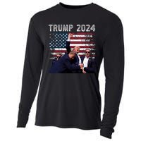 Trump 2024 Us Flag Donald Trump Election Rally Shooting 2024 Cooling Performance Long Sleeve Crew