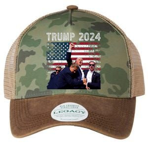 Trump 2024 Us Flag Donald Trump Election Rally Shooting 2024 Legacy Tie Dye Trucker Hat