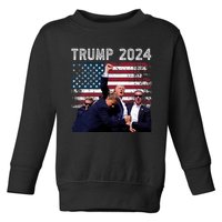 Trump 2024 Us Flag Donald Trump Election Rally Shooting 2024 Toddler Sweatshirt