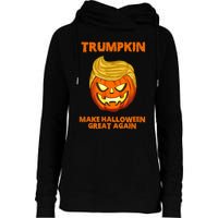 Trumpkin 2024 Usa Make Halloween Great Again Funny Womens Funnel Neck Pullover Hood