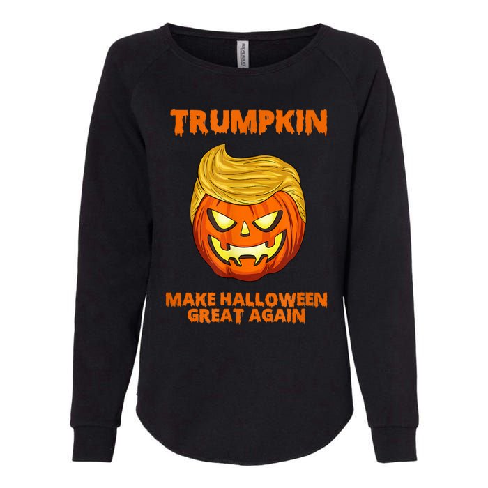 Trumpkin 2024 Usa Make Halloween Great Again Funny Womens California Wash Sweatshirt