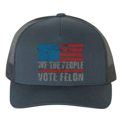 Trump 2024 Us Flag Republican 4th Of July Vote For Felon Great Gift Yupoong Adult 5-Panel Trucker Hat